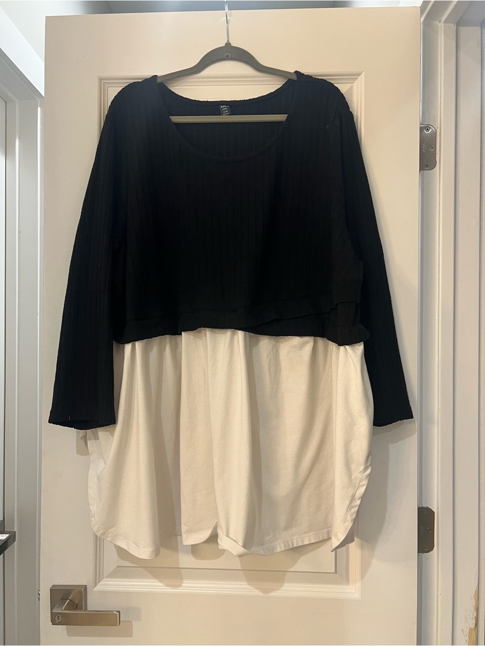 Layered Black and White Women’s Dress